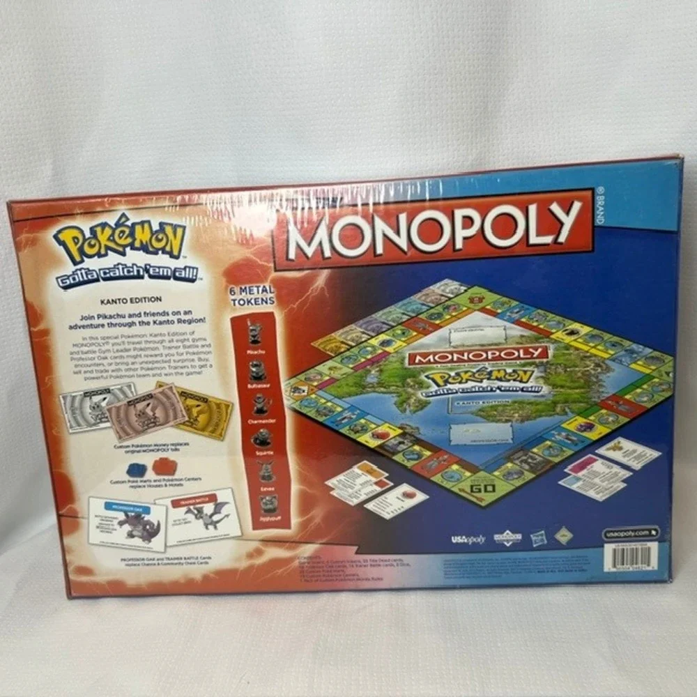 Monopoly Pokemon Kanto Edition Board Game USAopoly Charizard Blastoise New Seal - Picture 2 of 11